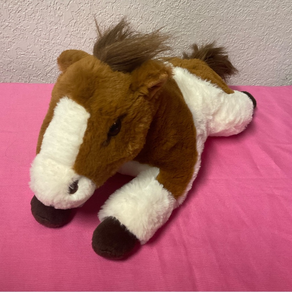 FAO Schwarz Brown and White Plush Pony Stuffed Animals Plush Toys Horse Plushies